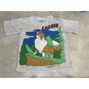 Vintage 1994 Youth Kids Size 4 Lassie Graphic Tee T Shirt Fun Stuff NY